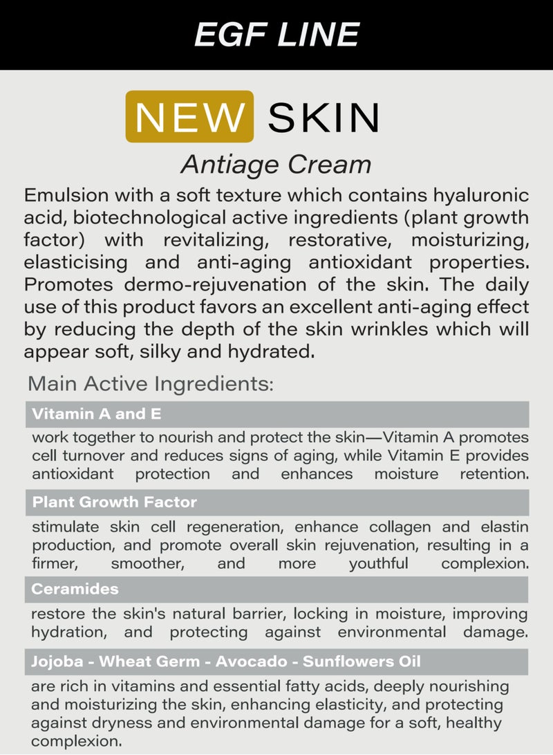 Bioesthe New Skin Cream | Hyaluronic Acid & Plant Epidermal Growth Factor | Hydrating, Restorative & Anti-Aging Face Cream | 50ml - Image 5