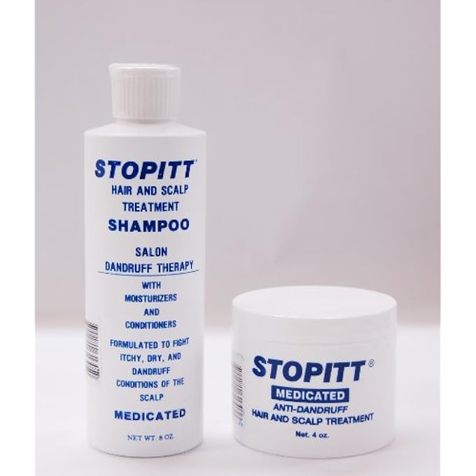 Stopitt HAIR AND SCALP TREATMENT SHAMPOO, 8 OUNCE (PACK OF 2) - Image 1