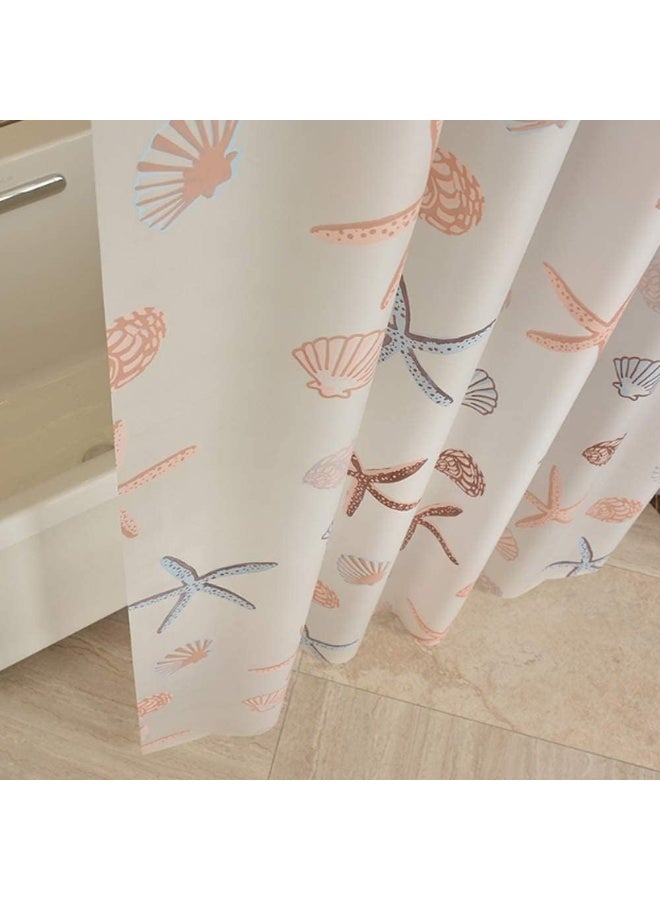 4 Pack Starfish Seashell PEVA Shower Curtain Liner 180x200cm Waterproof Rustproof Grommets Bathroom Bathtub Curtain - Image 5