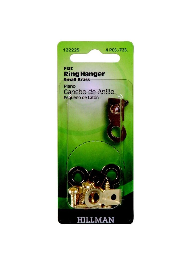 Hillman Hillman AnchorWire Large Flat Steel Ring Hanger Pack 4Pcs 