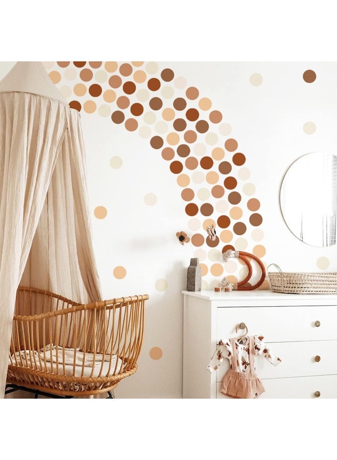 funlife 72 PCS Peel and Stick Boho Wall Decals, Self Adhesive Rustic Country Wall Stickers, Transparent PVC Polka Dot Wall Art Stickers for Kids Room Bedroom Playroom Home Decor - Image 4