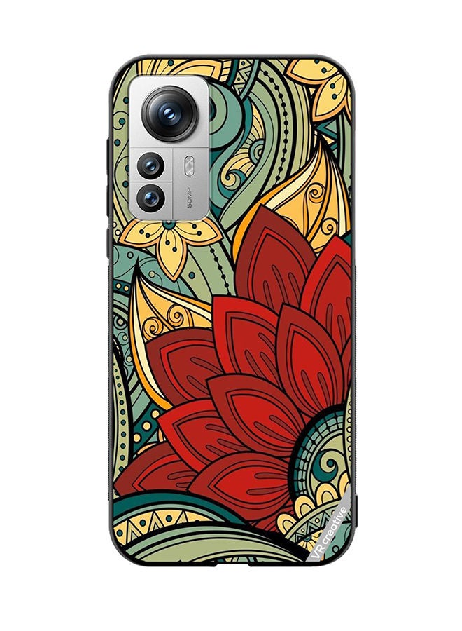 VR CREATIVE Protective Case Cover For Xiaomi 12X Flower Design Multicolour - Image 1