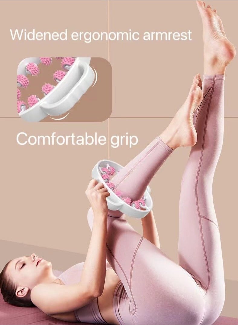 XUN Waist and Leg Slimming Roller, Foam Roller - Fat Massager, Thigh, Calf and Arm Muscle Massage Tool, Fitness 12 Wheels Yoga Massage, Calf Muscle Relief - Image 3