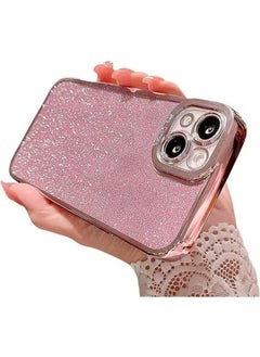 X-level iPhone 15 Case Cover For Women Girls Glitter Luxury Flexible Plating Shockproof Full Camera Lens Protective Protection Accessories Phone Back Cover For iPhone 15 Luxurious  - Image 1