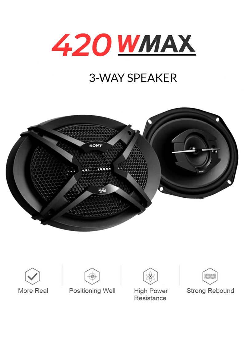 Sony - Sony XS-GTF6939 Car Audio Bass Speakers Car Speakers 420W 3-Way 6x9 Inch 3-Way Speakers with 40m Free Speaker Cable - Cars Entertainment Systems Car Audio Music System - Image 1