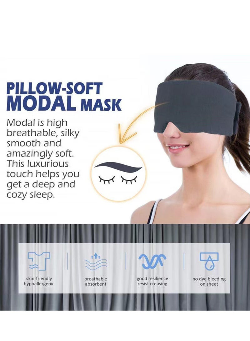 SYOSI 100% Handmade Cotton Sleep Mask Blackout - Comfortable & Breathable Eye Mask for Sleeping Adjustable Blinder Blindfold Airplane with Travel Pouch - Best Night Companion Eyeshade for Women Men Kid  - Image 5