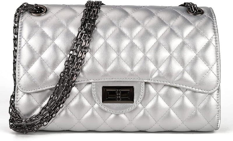 Gladdon Quilted Crossbody Purse for Women Trendy Ladies Shoulder Bag with Chain Designer Purses - Image 1