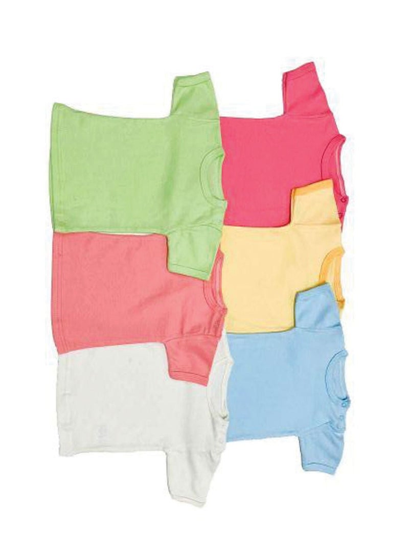 A.M - T-shirt half sleeves cotton 6 pieces multiple colors (the color may differ from the pictures) - Image 1