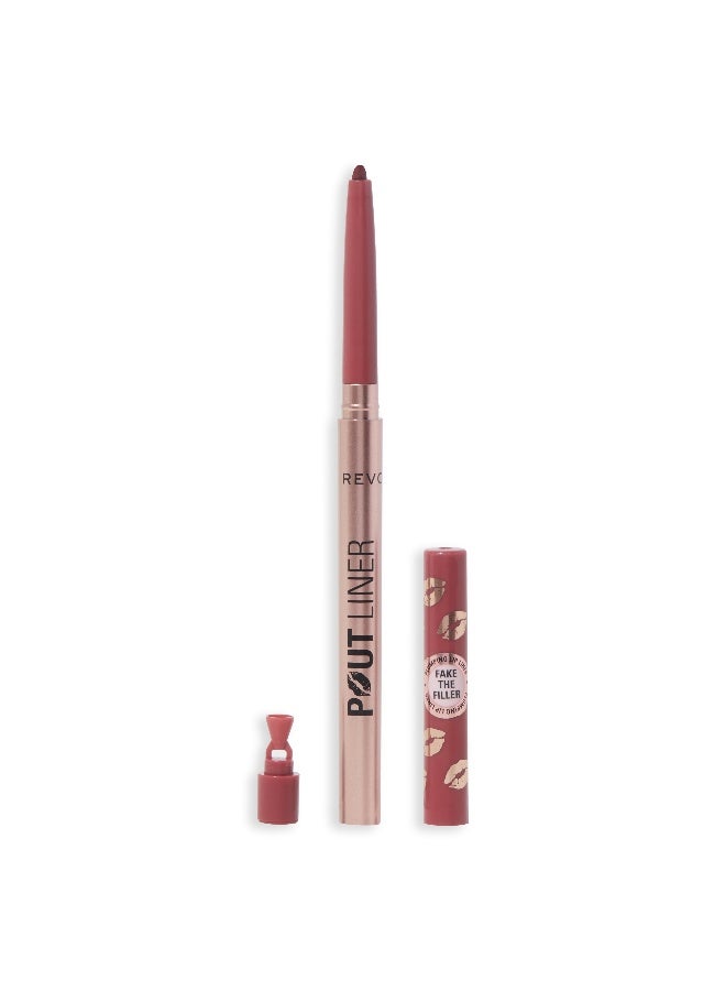 Makeup Revolution Revolution Pout Bomb Plumping Lip Liner Burnt Cherry Red - Image 2