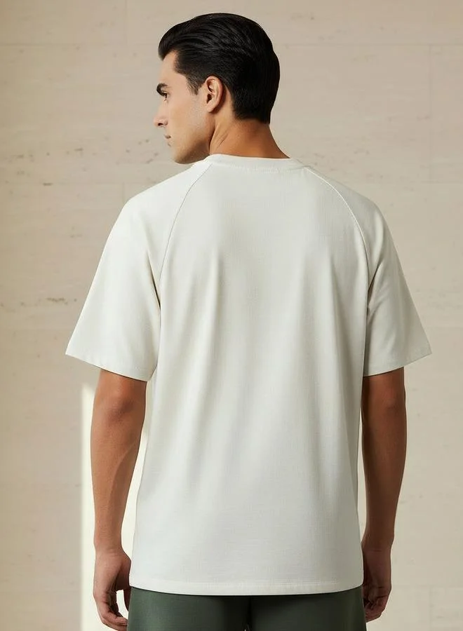 Love Pangolin WHITE Love Pangolin Men Raglan Sleeves Oversized T shirt for Men | Best Price UAE