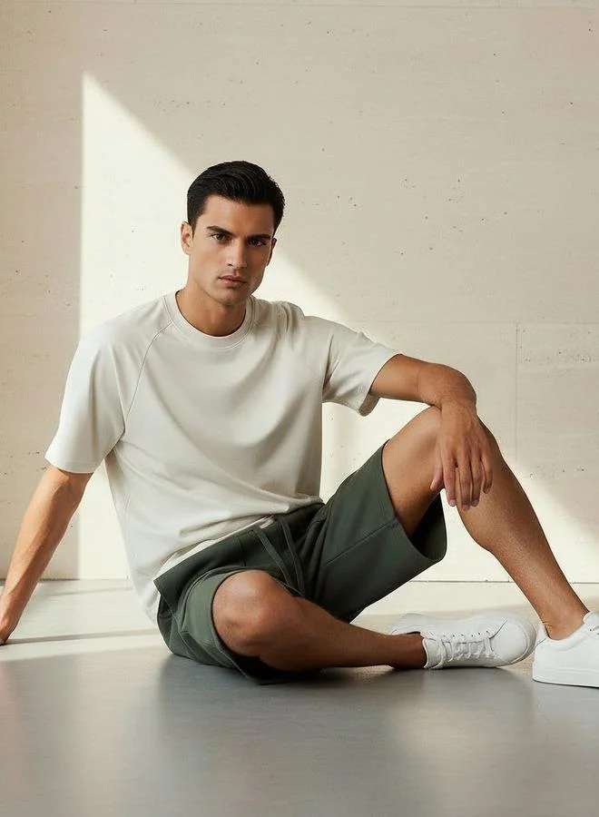 Love Pangolin WHITE Love Pangolin Men Raglan Sleeves Oversized T shirt for Men | Best Price UAE