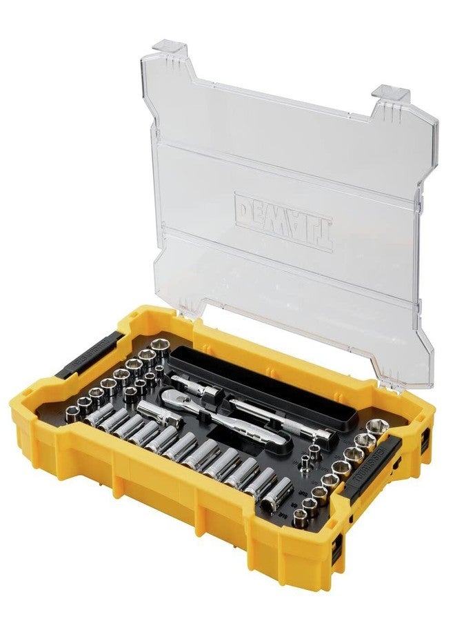 ديوالت طقم مقابس DEWALT مع صينية Toughsystem، مقاس 3/8 بوصة، مجموعة من 37 قطعة (DWMT45400) - Image 3