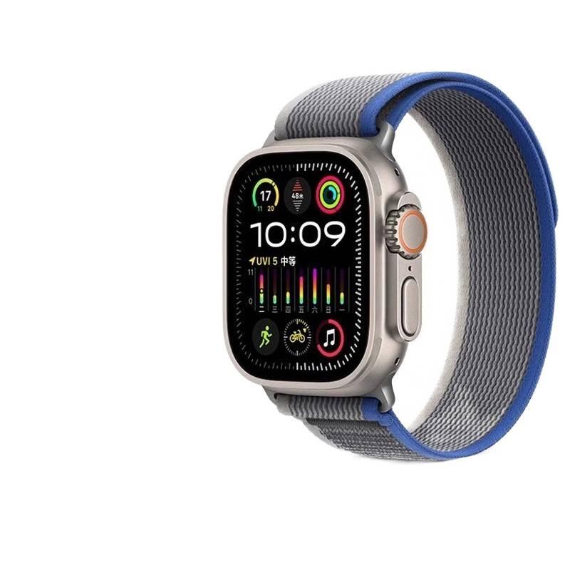 سوار ساعة ذكية سوار نايلون حلقي متوافق مع Apple Watch Ultra بملاءمة قابلة للتعديل وحزام بديل للاستخدام اليومي باللون أزرق قابل للتعديل - Lilac Ribbon - Image 1
