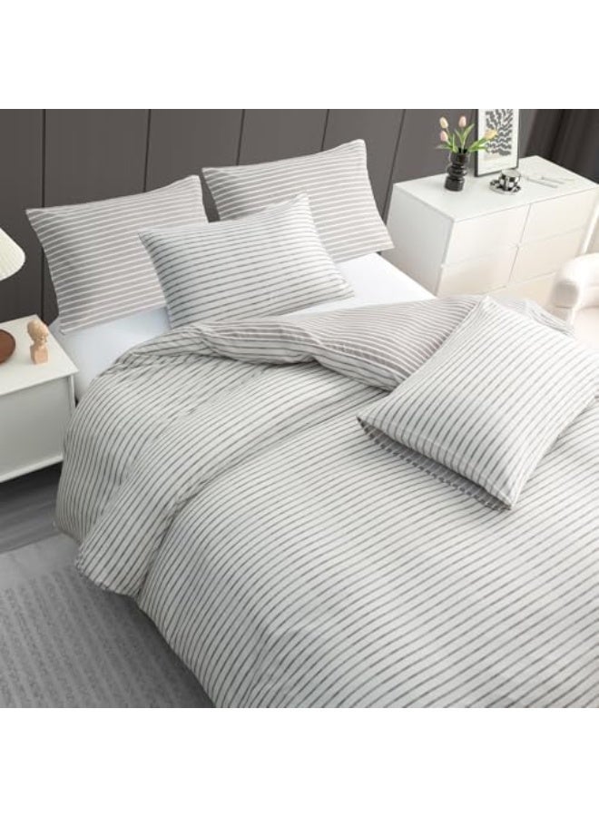 Oryx Home Reversible Microfiber Duvet Cover Set – 3 Piece Soft Bedding Set with Zipper Closure & Pillowcases – Double Brushed Hypoallergenic Quilt Cover - Image 5