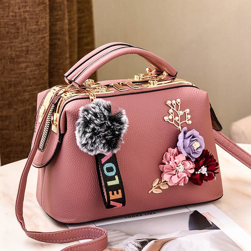 Imitation Flower Box Bag 2022 New Style Bag Women'S Fashionable Handbag Fashionable Shoulder Crossbody Small Square Bag Women'S Hair - Image 2