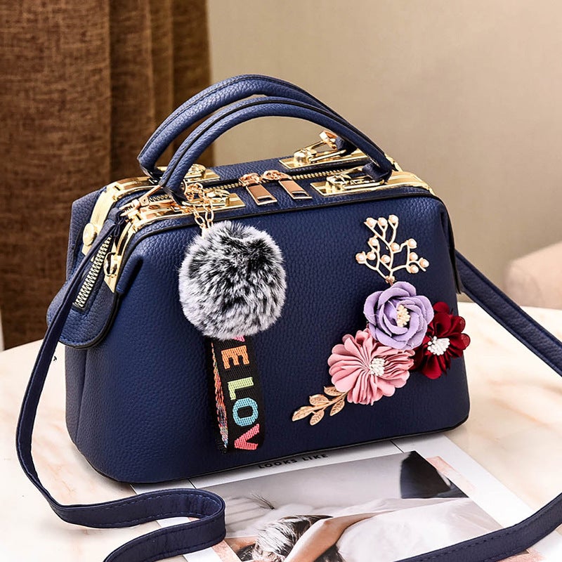 Imitation Flower Box Bag 2022 New Style Bag Women'S Fashionable Handbag Fashionable Shoulder Crossbody Small Square Bag Women'S Hair - Image 5