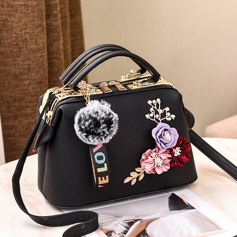 Imitation Flower Box Bag 2022 New Style Bag Women'S Fashionable Handbag Fashionable Shoulder Crossbody Small Square Bag Women'S Hair - Image 4