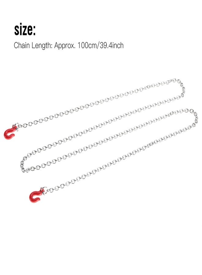 Moofey 1/10 Scale RC Accessories, RC Car Tow Hook Trailer Chain Set for 1/10 Scale Climbing Crawler Car Trailer - Image 2