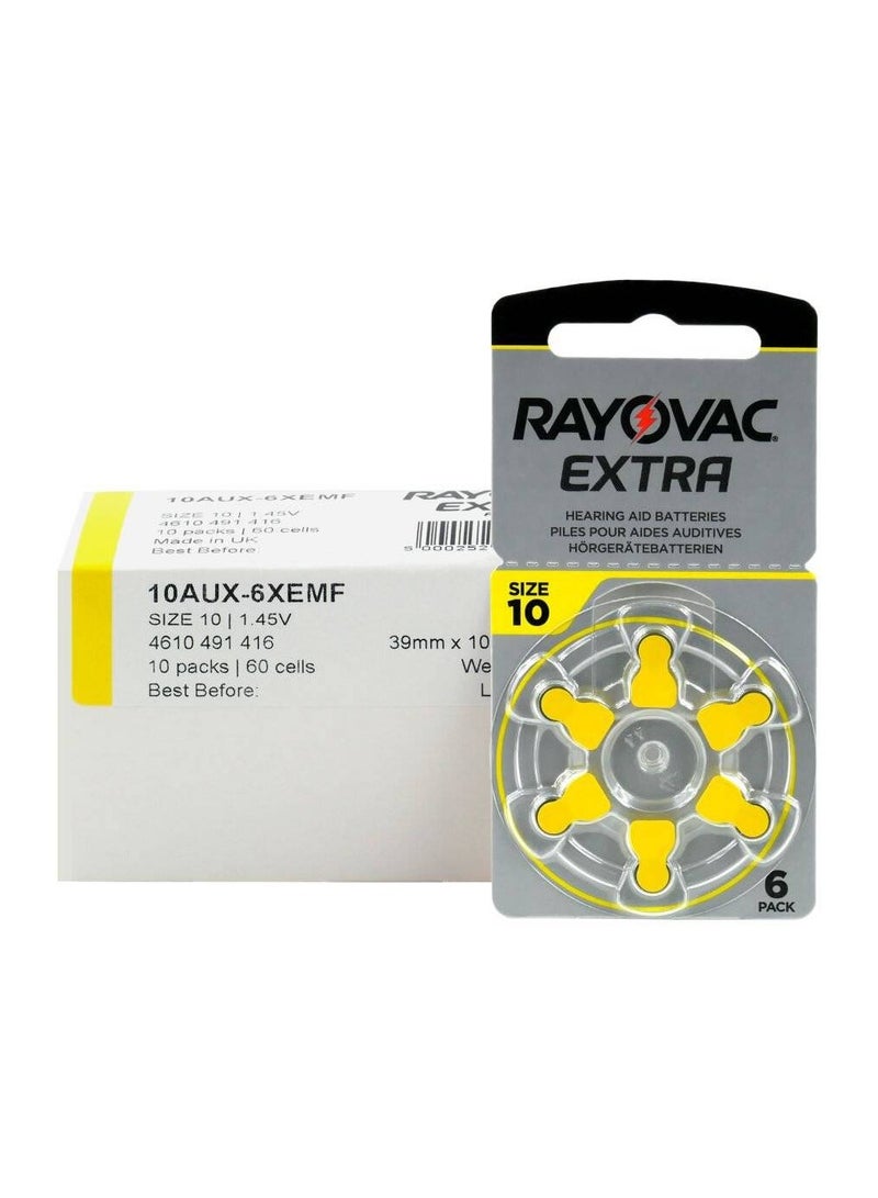 Rayovac Rayovac Extra (Size 10) Hearing Aid Batteries Zinc-Air 0% Mercury - 60 Pieces  - Image 1