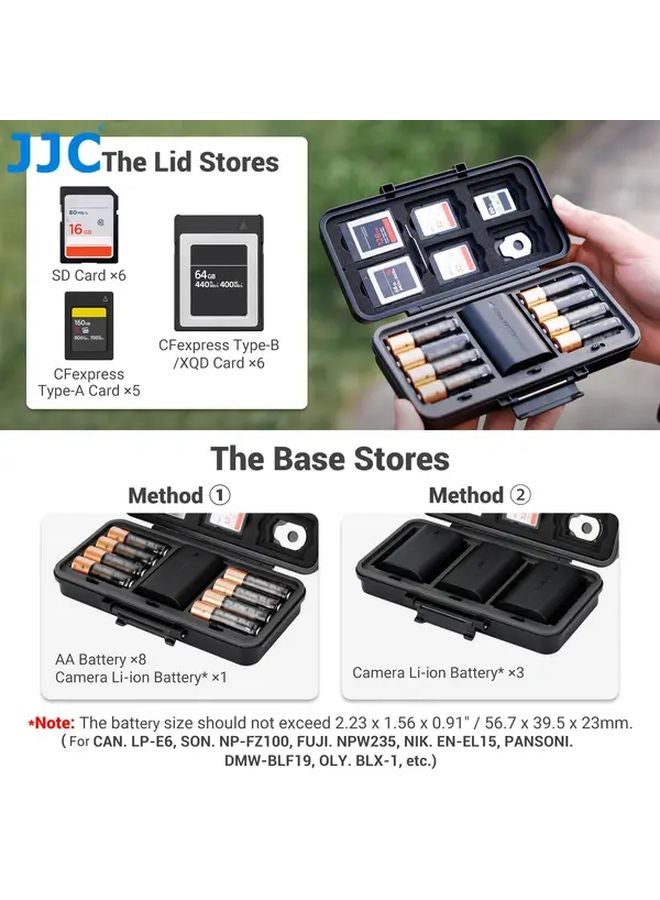 حالة تخزين بطارية Jbc K3 متعددة الوظائف لحامل بطاقة الذاكرة لبطاقات SD وCFexpress وXQD وAA - Image 4