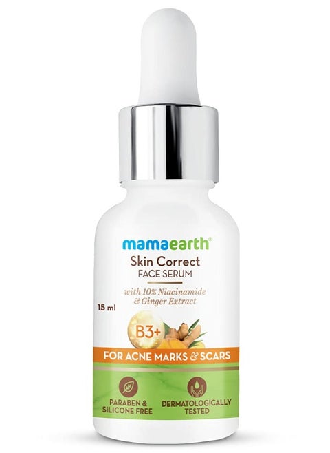 Mamaearth Skin Correct Face Serum With Niacinamide and Ginger Extract For Acne Marks and Scars, 15ml