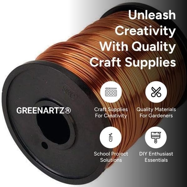 GREENARTZ® 50Mtr enamelled copper wire for electrical winding craft and jewellery making (30 Gauge /0.31mm) - Image 4