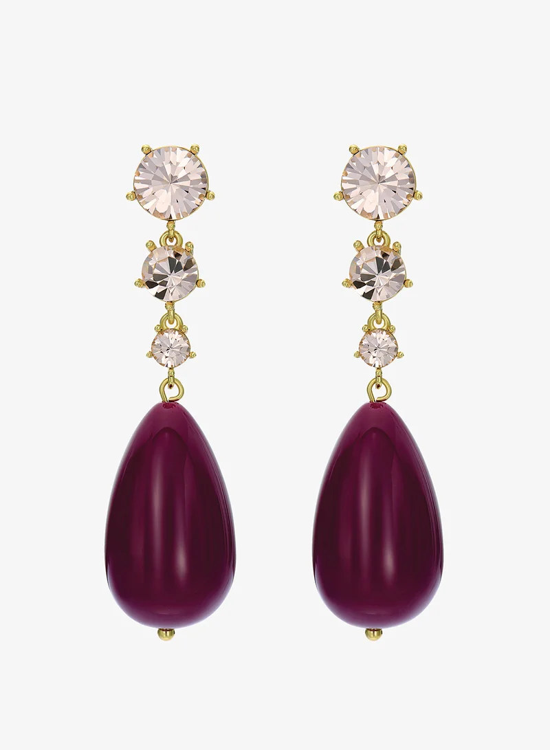 Pearsti Statement Crystal Bead Drop Earrings