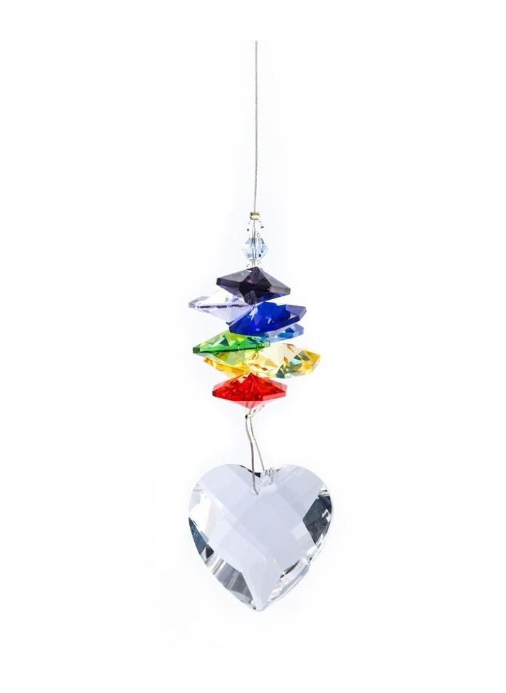 CONCORD Car Rear View Hanging Crystals Heart  - Image 1