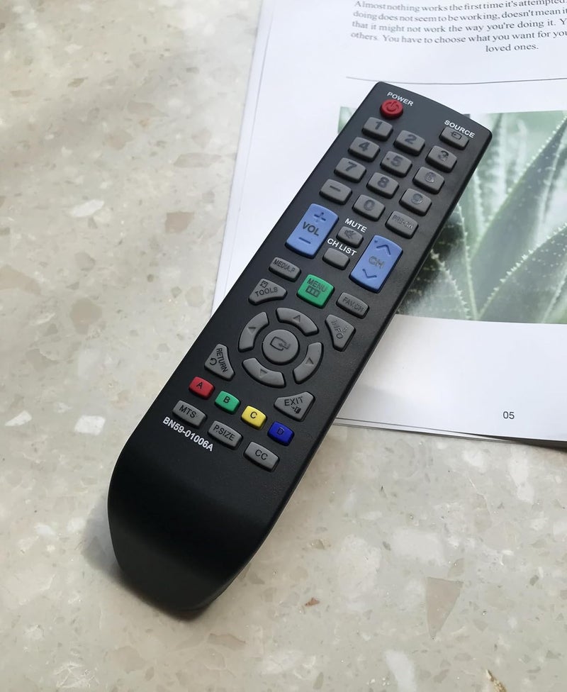 BOMAZ Replacement Remote Control for UN32D4003BD UN32D4003BD UN32D4005BDX LN22C350D1 UN40D5005BFXZA Samsung Smart LCD TVs - Image 2