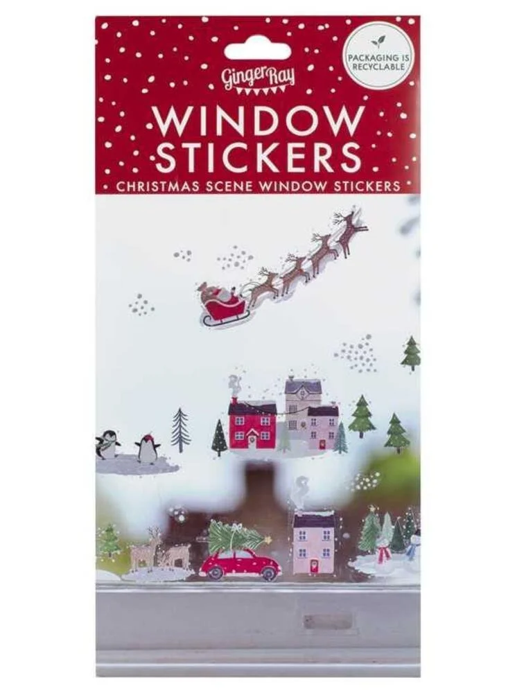 Ginger Ray Window Stickers - Festive Scene