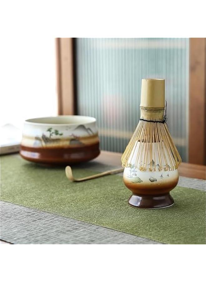HOOKOR Matcha Set Matcha Making Tool Set Bamboo Tea Whisk Tea Scoop Bowl Ceramic Tea Whisk Holder Teaware Set Matcha Tea Maker Tool - Image 3