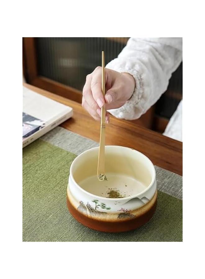 HOOKOR Matcha Set Matcha Making Tool Set Bamboo Tea Whisk Tea Scoop Bowl Ceramic Tea Whisk Holder Teaware Set Matcha Tea Maker Tool - Image 4