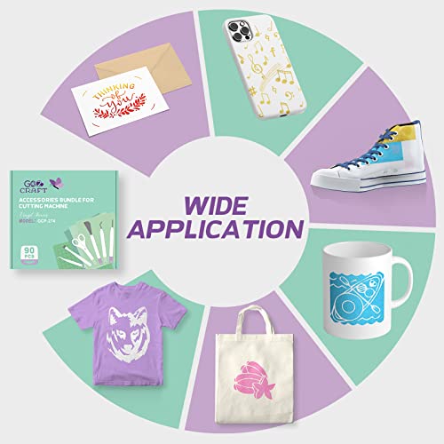 GO2CRAFT All-in-One Accessories Bundle, 90Pcs Ultimate Tools and Accessories with Vinyl, Weeding Tools, Transfer Tape, Crafting Starter Kit - Image 3
