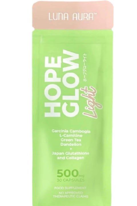 hope glow glutathione LUNA AURA LUNA AURA HOPE GLOW Light -Green Tea Dandelion+Japan Glutathione and Collagen500mg 30CAPSULES | Best Price KSA