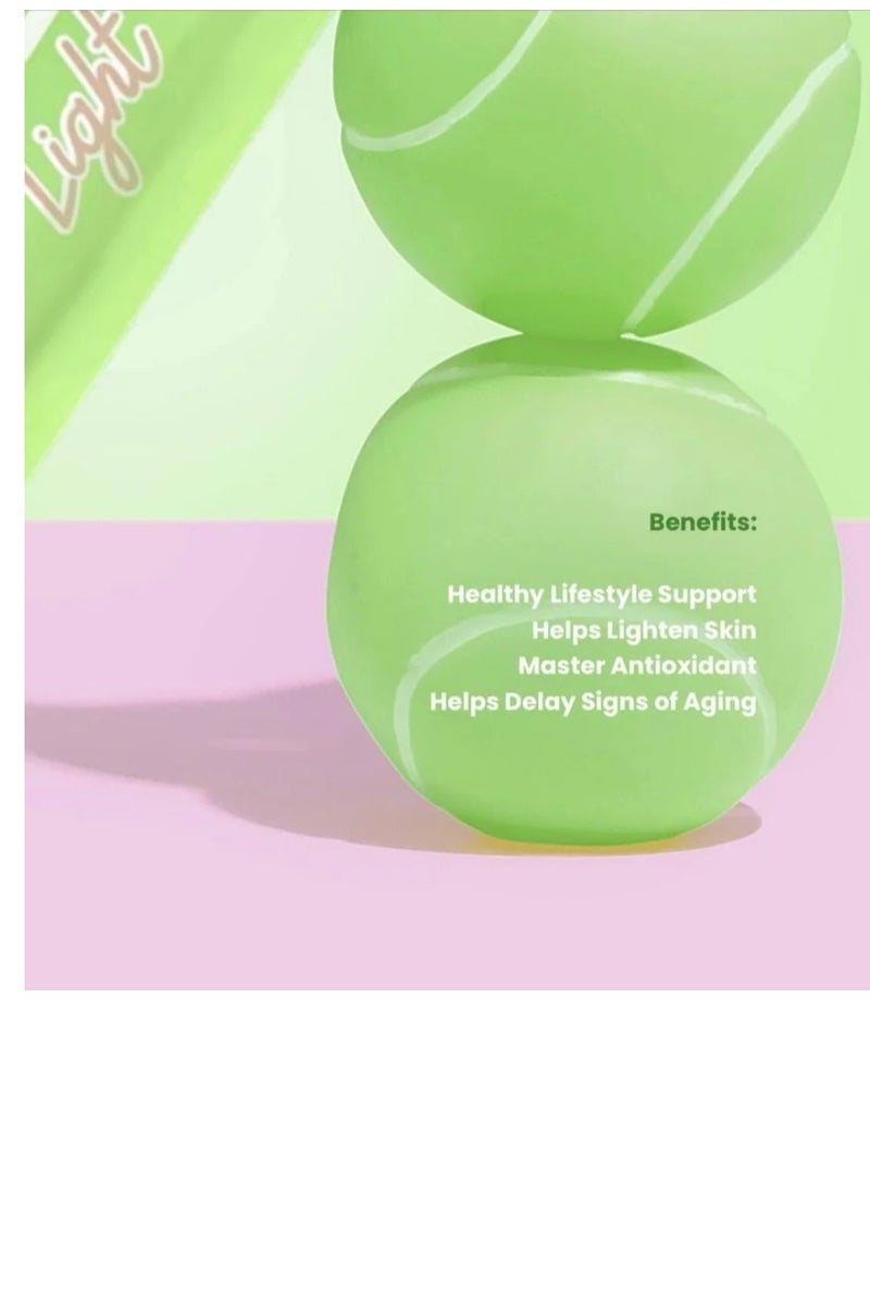 LUNA AURA HOPE GLOW Light  -Green Tea Dandelion+Japan Glutathione and Collagen500mg 30CAPSULES - Image 3