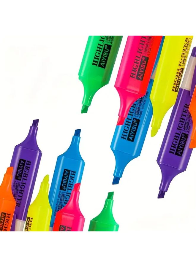 4 Color Fluorescent Highlighter Markers Set Large Capacity For Note Taking - Image 5