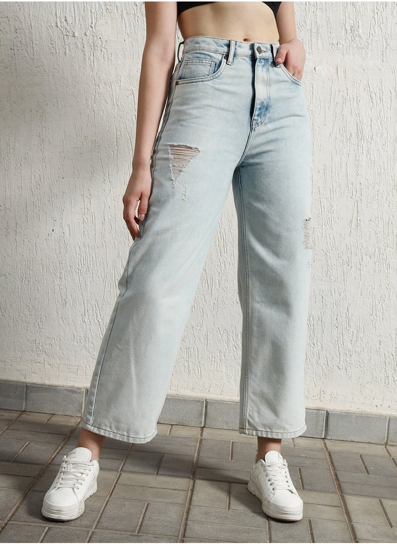 Relaxed Fit High-Rise Mildly Distressed Jeans for Women - pzsku/ZF37D46834B8D53A3C12CZ/45/_/1720947599/1e033c3f-8046-492c-a43b-242bd78c3730