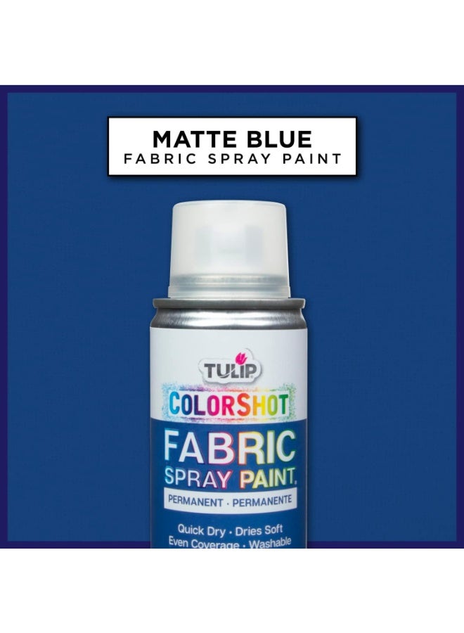 Tulip ColorShot Instant Fabric Spray Paint, Permanent Color Spray-On Fabric Paint, 3oz, Blue - Image 2