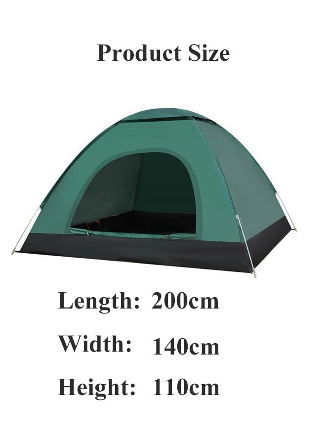 Generic Camping Tent, Automatic Setup Tent with skylight and Carrying Bag, Detachable Instant Tents, Weatherproof UV Protection Shelter, Easy Pop Up Tent, Lightweight Outdoor Tent, Breathable Family Dome Tent, Large Ventilated Space Tent for Outdoor Sports Camping Hiking & Traveling (200*140*110cm) - Image 2