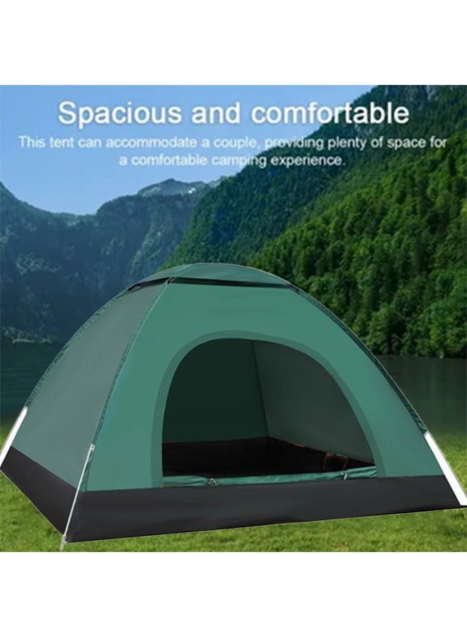 Generic Camping Tent, Automatic Setup Tent with skylight and Carrying Bag, Detachable Instant Tents, Weatherproof UV Protection Shelter, Easy Pop Up Tent, Lightweight Outdoor Tent, Breathable Family Dome Tent, Large Ventilated Space Tent for Outdoor Sports Camping Hiking & Traveling (200*140*110cm) - Image 3