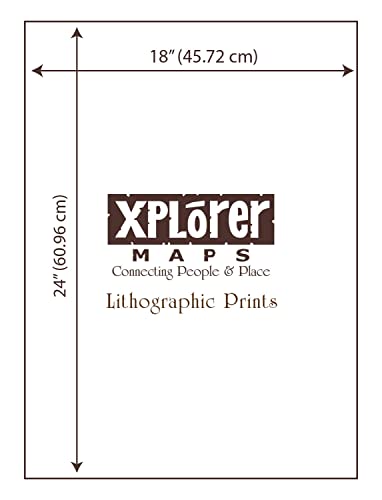 Xplorer Maps Central California Map Poster – 18x24 Vintage-Style Lithographic Print with Soy-Based Inks – Unique Gift for Travelers, Teachers, History Buffs – Made in USA Wall Art - Image 5
