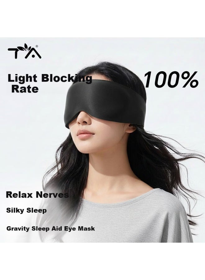 Ta Sleep Mask Eye Cover For Men And Women, Travel And Business Trip, Sleep Aid, Fatigue Relief, Weighted Massage Eye Mask - Image 1