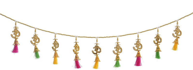 Evisha Door Hanging Toran Bandhanwar for Diwali Decoration Door Hanging Home Decor (3 ft) (Golden Om) - Image 1