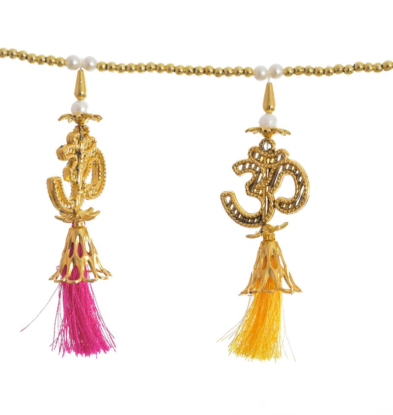 Evisha Door Hanging Toran Bandhanwar for Diwali Decoration Door Hanging Home Decor (3 ft) (Golden Om) - Image 3
