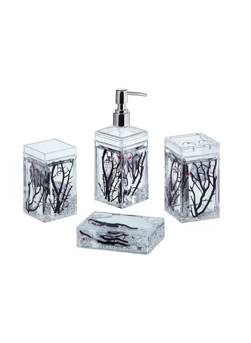 HONEY BEE 4 Piece bathroom accessory set - Image 1