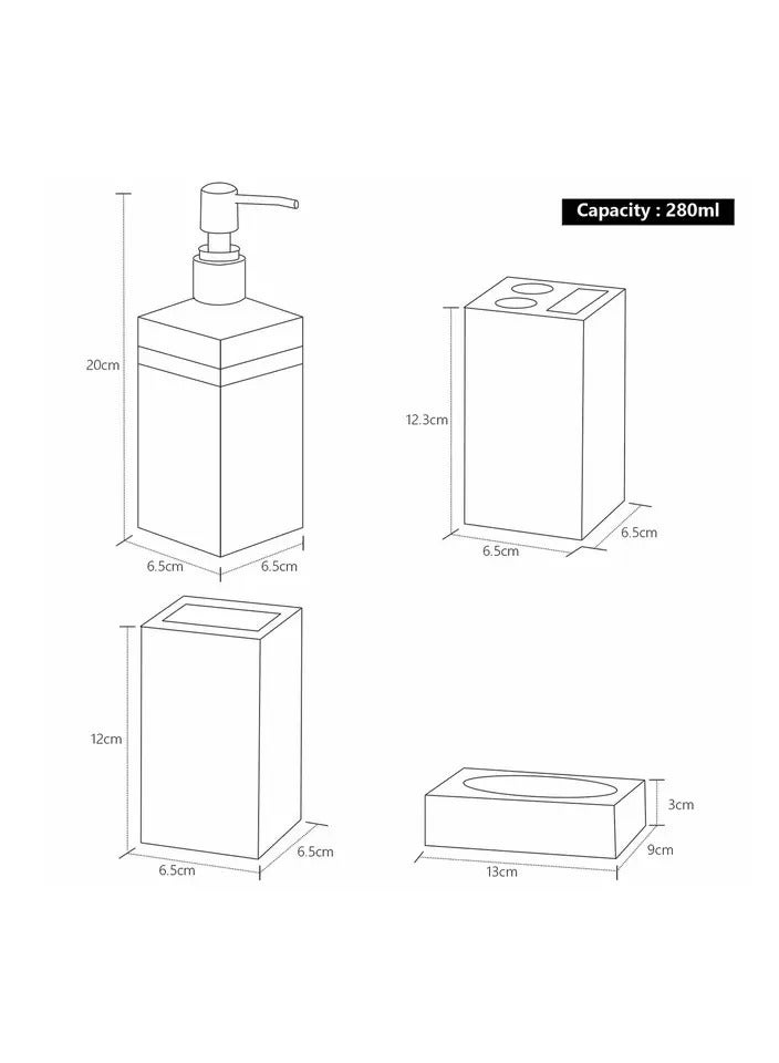 HONEY BEE 4 Piece bathroom accessory set - Image 3