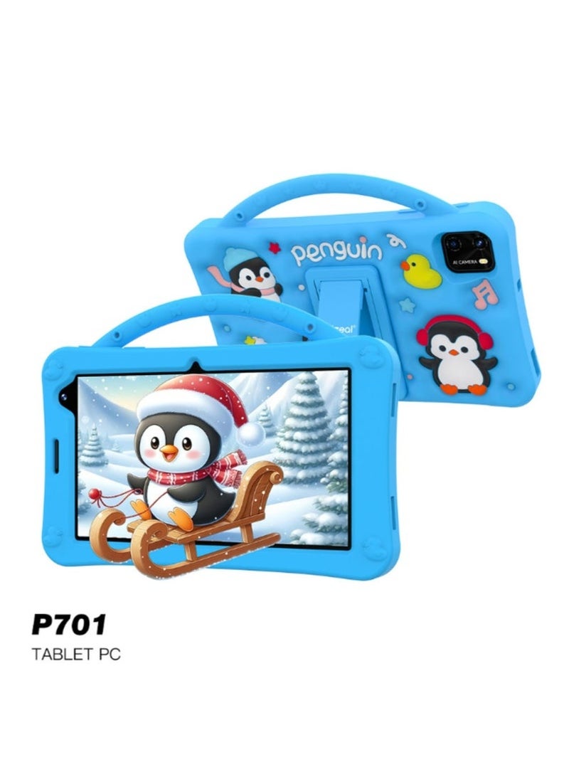 تلزيل P701, 7 Inch Android Tablet with 6GB RAM 256GB ROM, 1024x600 HD Display, Single SIM Support, 3000mAh Battery, Dual Camera, Wi-Fi, Bluetooth, Lightweight Design + Free Stylus, Case, Screen Protector – Orange - Image 1