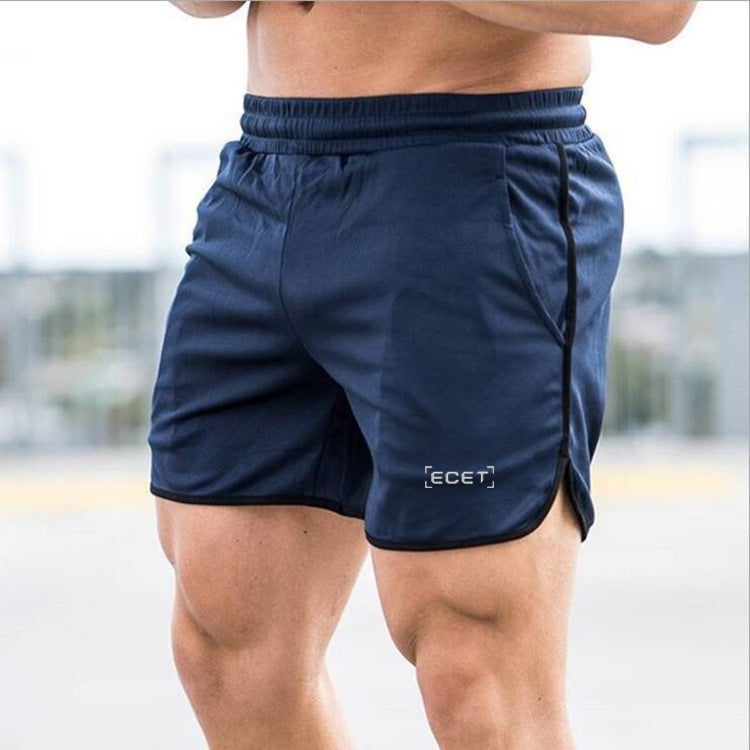 Men's Muscle Fitness Shorts 3-Inch Mesh Quick-Dry Breathable Running Training Beach Shorts - Image 1