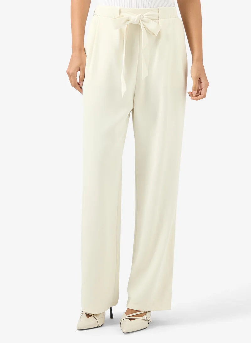Detachable Belt Straight Fit Pants