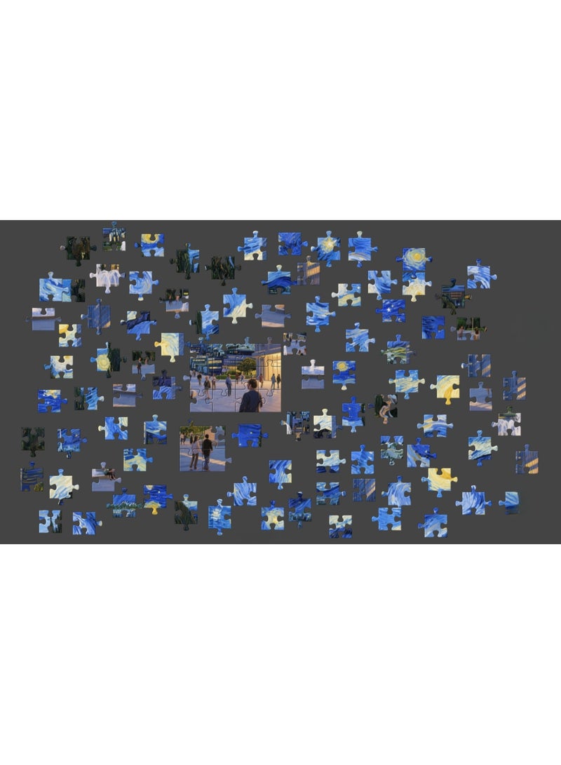 1000 pieces of Van Gogh style puzzle, star moon night theme puzzle, creative design patterns, rich and colorful artistic experience, puzzle leisure, suitable for adults and children - Image 3